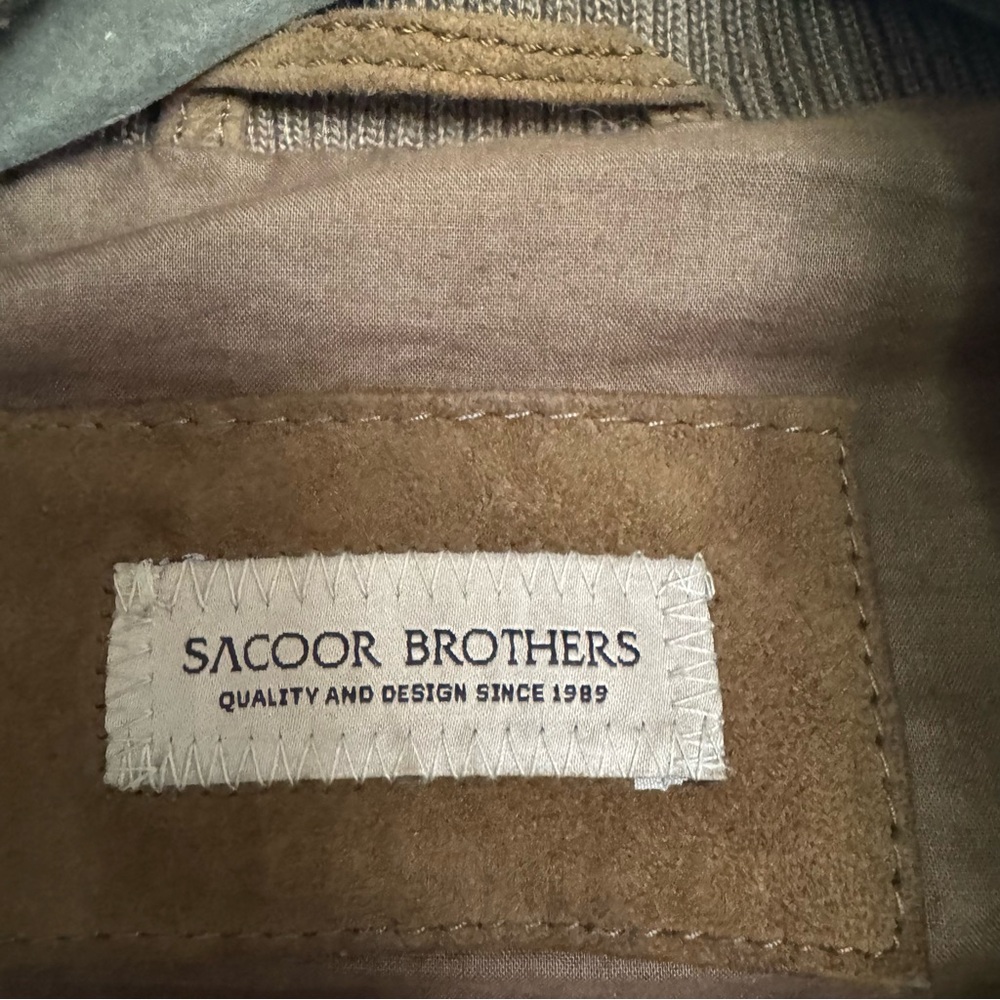 Sacoor Brothers 100% GENUINE LEATHER Light Jacket Unisex Size S - Picture 3 of 16